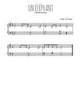Téléchargez l'arrangement pour piano de la partition de Un éléphant en PDF, niveau moyen